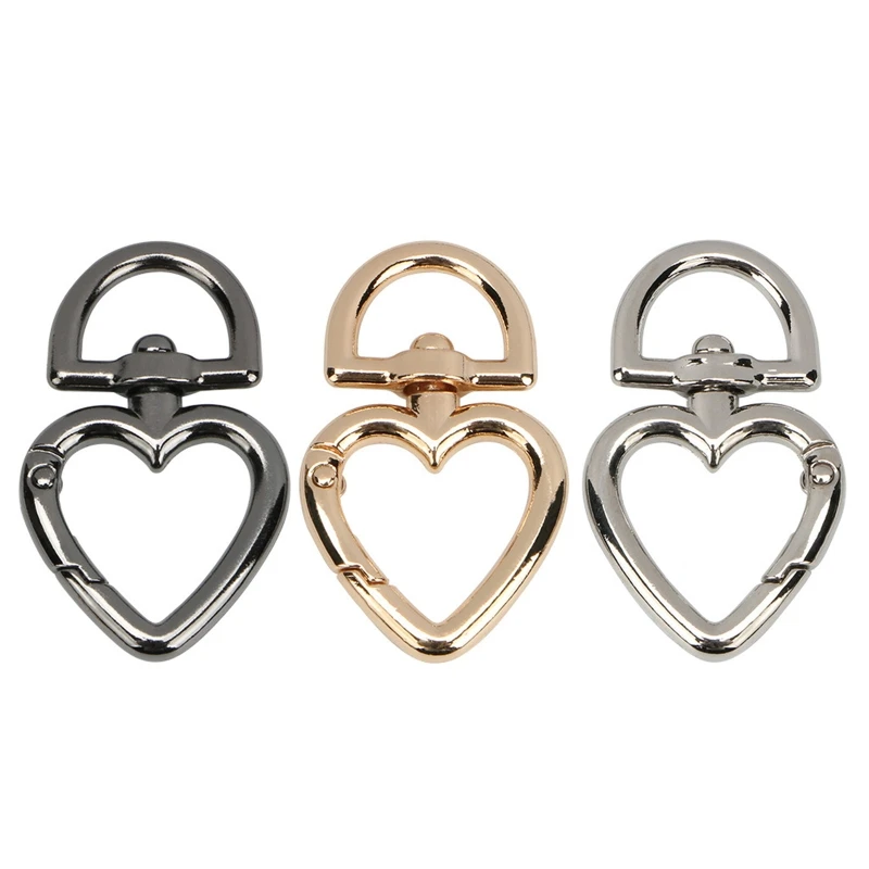 30 Pcs Heart Shape Swivel Buckles Zinc Alloy Trigger Spring Keyring Buckle Open Ring for KEY Ring for Bags Belts DIY
30 Pcs Heart Shape Swivel Buckles Zinc Alloy Trigger Spring Keyring Buckle Open Ring for KEY Ring for Bags Belts DIY