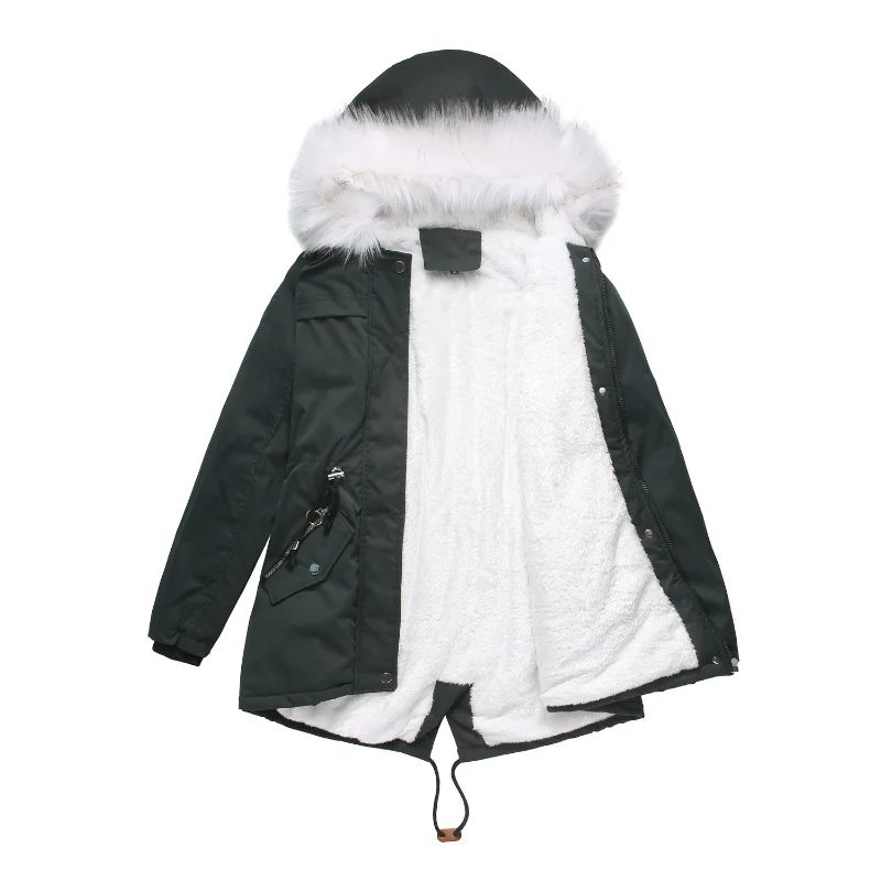 New Winter Women's Cotton Jacket Short Plush Drawstring Pocket Coat Medium Long Warm Hooded Fur Collar Men's Parkas size S-5XL
New Winter Women's Cotton Jacket Short Plush Drawstring Pocket Coat Medium Long Warm Hooded Fur Collar Men's Parkas size S-5XL