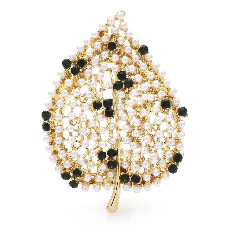 Wuli&baby Pearl Leaf Brooches For Women Unisex New Fashion Plants Office Party Brooch Pins Gifts
Wuli&baby Pearl Leaf Brooches For Women Unisex New Fashion Plants Office Party Brooch Pins Gifts