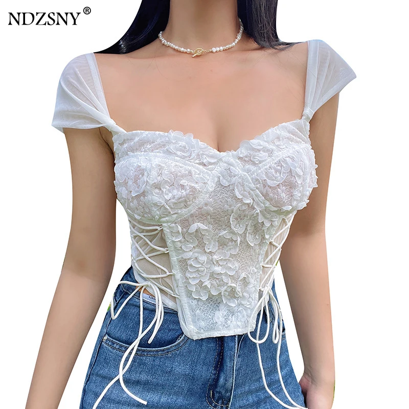 NDZSNY 2022 Women Backless Corset Tie Lace Pattern Perspective Top Sexy Chest Wrap Tank Elegant Chic Vest Female Summer Clothing
NDZSNY 2022 Women Backless Corset Tie Lace Pattern Perspective Top Sexy Chest Wrap Tank Elegant Chic Vest Female Summer Clothing