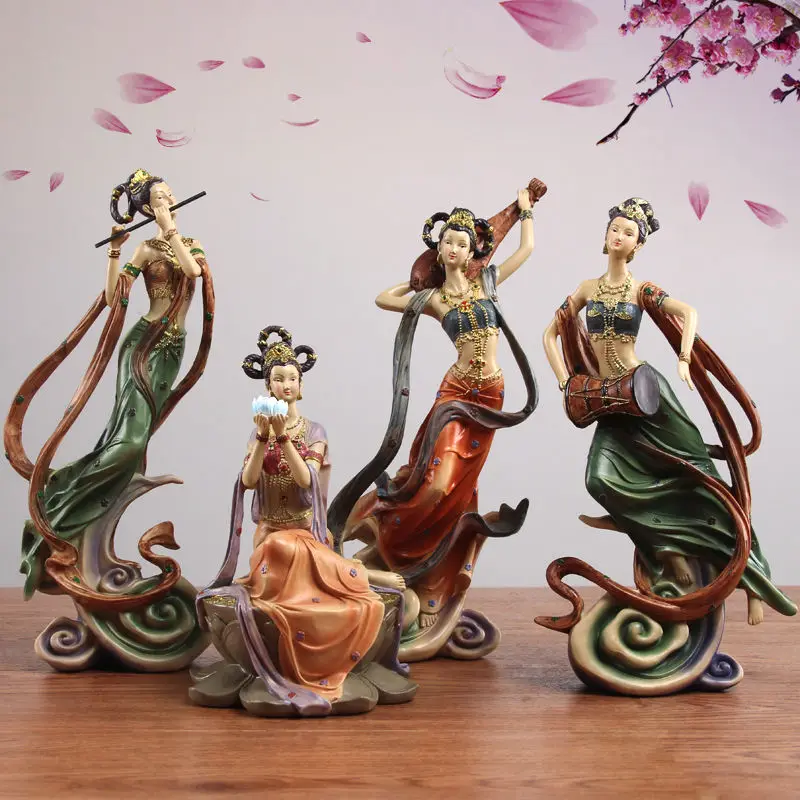 Chinese Style Dunhuang Flying Goddess Zen Resin Decoration Creative Living Room Office Tea Room Home Decoration Ornament ZC863
Chinese Style Dunhuang Flying Goddess Zen Resin Decoration Creative Living Room Office Tea Room Home Decoration Ornament ZC863