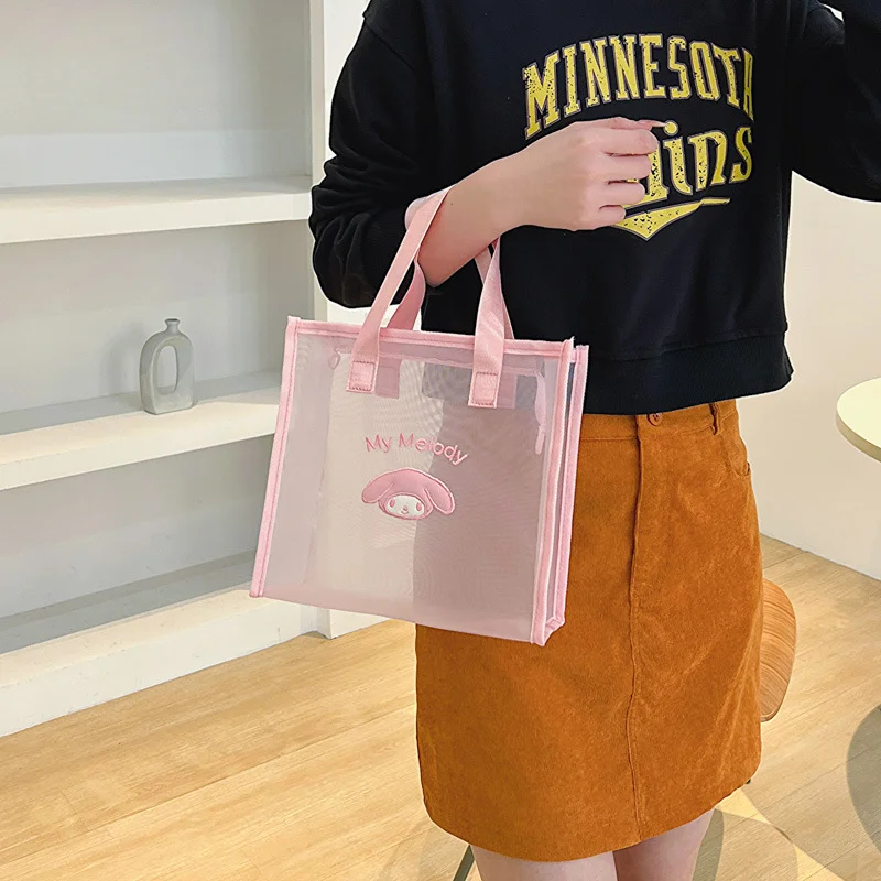 Sanrio Hello Kitty New Color Transparent Nylon Mesh Cosmetic Bag Portable Wash Bag Simple Large-capacity Travel Storage Bag
Sanrio Hello Kitty New Color Transparent Nylon Mesh Cosmetic Bag Portable Wash Bag Simple Large-capacity Travel Storage Bag