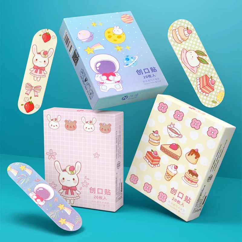 20 Pcs/box Cute Astronaut Rabbit Waterproof Breathable Hemostasis Bandage Cartoon Band-aids Children Ok Stretch Patch Baby Care
20 Pcs/box Cute Astronaut Rabbit Waterproof Breathable Hemostasis Bandage Cartoon Band-aids Children Ok Stretch Patch Baby Care