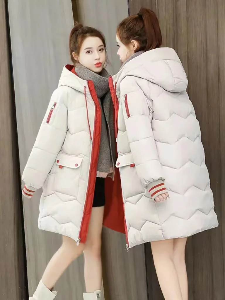 Women Beige Oversize Long Hooded Parkas 2022 Autumn Winter Long Sleeve Buttons Pockets Female Warm Coat Thick Cotton Jacket
Women Beige Oversize Long Hooded Parkas 2022 Autumn Winter Long Sleeve Buttons Pockets Female Warm Coat Thick Cotton Jacket