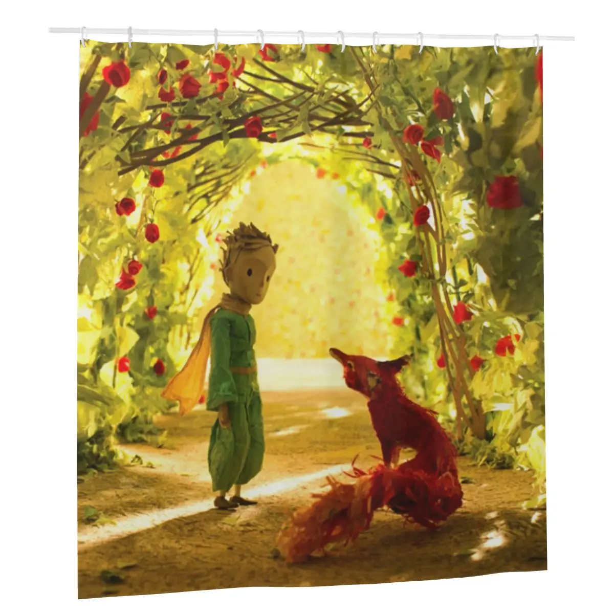 The Little Prince Home Shower Curtain Fox Rose Classic Fairy Tale Bathtub Curtain with Hooks
The Little Prince Home Shower Curtain Fox Rose Classic Fairy Tale Bathtub Curtain with Hooks