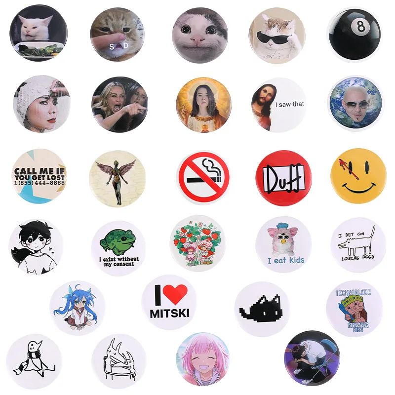 Round Creative Pins Cartoon Funny English Letters Cute Cat Backpack Clothing Accessories Alloy Enamel Lapel Pins Brooch
Round Creative Pins Cartoon Funny English Letters Cute Cat Backpack Clothing Accessories Alloy Enamel Lapel Pins Brooch