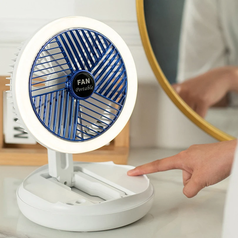 Air Cooler Fan USB Charging Foldable Table Fan Wall Mounted Hanging Ceiling Fan with LED Light 4 Speed Adjustable For Home Room
Air Cooler Fan USB Charging Foldable Table Fan Wall Mounted Hanging Ceiling Fan with LED Light 4 Speed Adjustable For Home Room