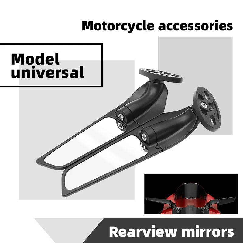 Modified Motorcycle 2PCS Rearview Mirrors Wind Wing Adjustable Rotating Side Mirrors For APRILIA GPR150 GPR125 RSV4 RSV1000
Modified Motorcycle 2PCS Rearview Mirrors Wind Wing Adjustable Rotating Side Mirrors For APRILIA GPR150 GPR125 RSV4 RSV1000