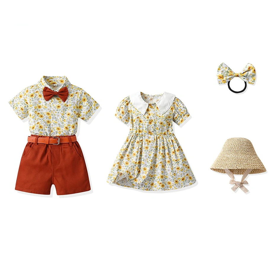 Summer Fashion Boy and Girl Matching Outfit Kids Boys Gentleman Clothing Sets Suits Toddler Girls Casual Dresses
Summer Fashion Boy and Girl Matching Outfit Kids Boys Gentleman Clothing Sets Suits Toddler Girls Casual Dresses