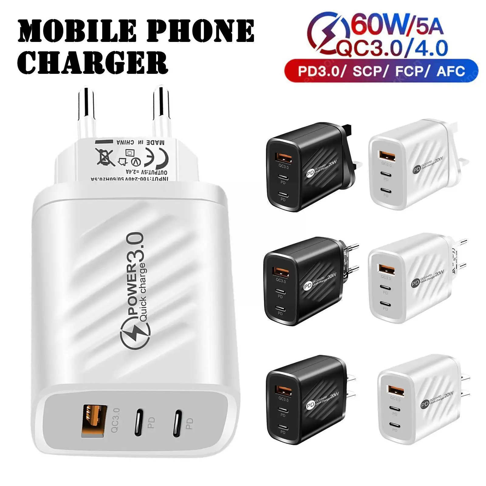 Pd 60w Fast Charge Charger Usb C Charger Adapter For Iphone14 13pro 12 Mobile Phones Qc3.0 Eu/us/uk Plug Cha M6e9
Pd 60w Fast Charge Charger Usb C Charger Adapter For Iphone14 13pro 12 Mobile Phones Qc3.0 Eu/us/uk Plug Cha M6e9