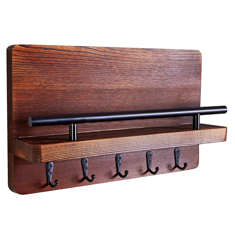 Key Holder For Wall With Shelf,Wood Wall Shelf With Hooks,Mail Organizer For Wall Mount
Key Holder For Wall With Shelf,Wood Wall Shelf With Hooks,Mail Organizer For Wall Mount
