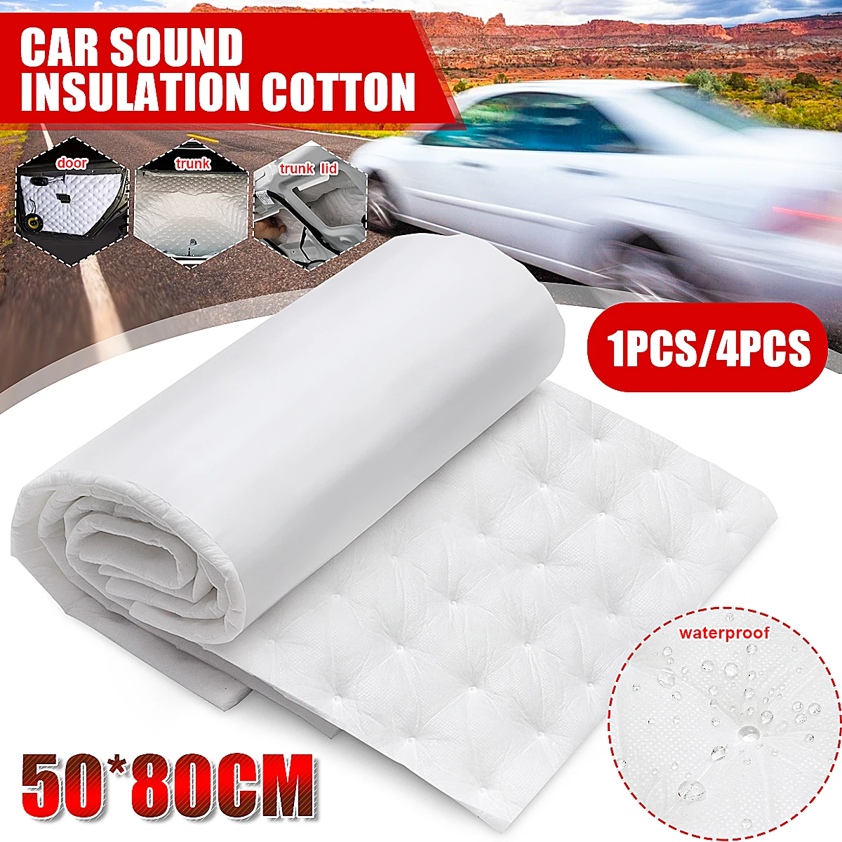 RMAUTO 50x80cm 40x25cm Car Sound Insulation Cotton Soundproofing Noise Deadening Mat Self Adhesive Waterproof Flame Retardant
RMAUTO 50x80cm 40x25cm Car Sound Insulation Cotton Soundproofing Noise Deadening Mat Self Adhesive Waterproof Flame Retardant