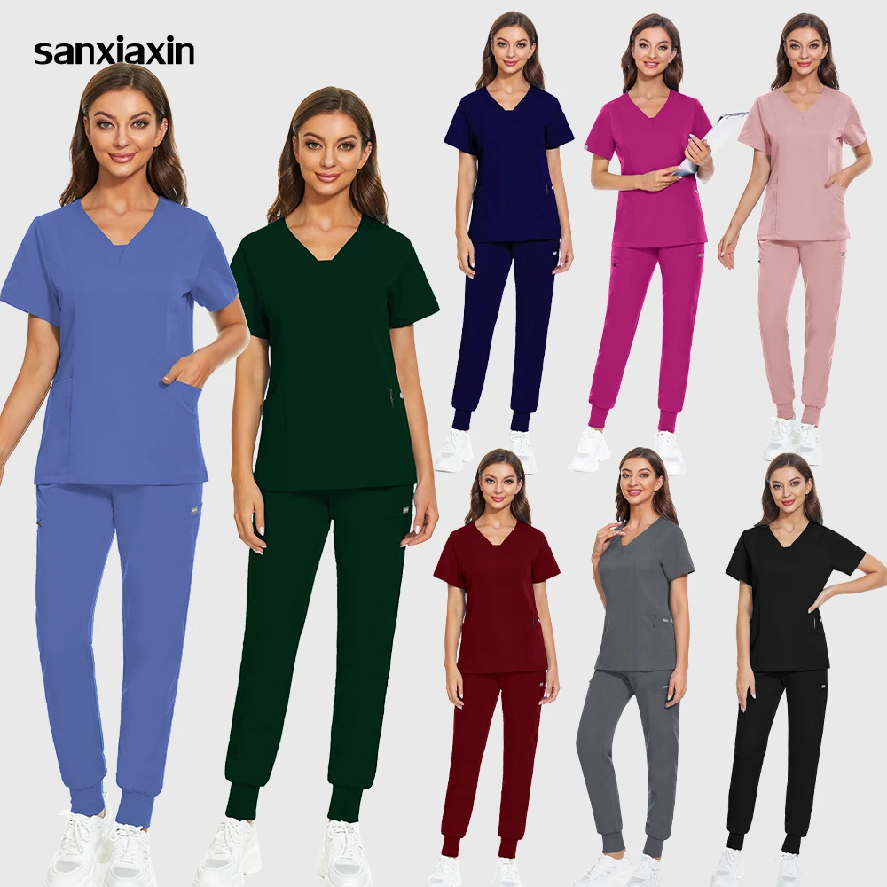 Women Scrub Set Nurse Accessories Medical Uniform Slim Fit Hospital Dental Clinical Workwear Lab Clothing Surgical Overall Suits
Women Scrub Set Nurse Accessories Medical Uniform Slim Fit Hospital Dental Clinical Workwear Lab Clothing Surgical Overall Suits