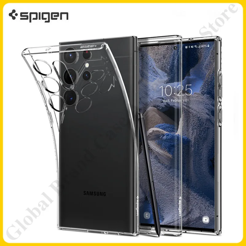 Прозрачный чехол Spigen с жидким кристаллом для Samsung Galaxy S23 Ultra S23 + S23 Plus, мягкий силиконовый чехол из ТПУ, прозрачный защитный чехол
Прозрачный чехол Spigen с жидким кристаллом для Samsung Galaxy S23 Ultra S23 + S23 Plus, мягкий силиконовый чехол из ТПУ, прозрачный защитный чехол