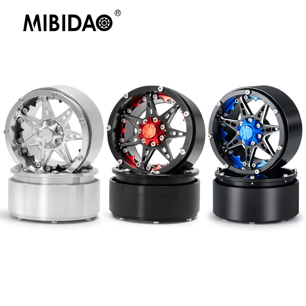 MIBIDAO 4Pcs Aluminum Alloy 2.2inch Beadlock Wheels Rims Hubs for Axial SCX10 TRX-4 1/10 RC Crawler Car Model Upgrade Parts
MIBIDAO 4Pcs Aluminum Alloy 2.2inch Beadlock Wheels Rims Hubs for Axial SCX10 TRX-4 1/10 RC Crawler Car Model Upgrade Parts