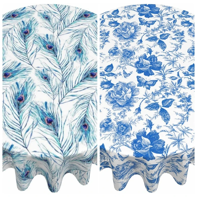 Peacock Feathers Mandala Flower Round Tablecloth Floral Watercolor Waterproof Table Cover For Dining Room Indoor Outdoor
Peacock Feathers Mandala Flower Round Tablecloth Floral Watercolor Waterproof Table Cover For Dining Room Indoor Outdoor