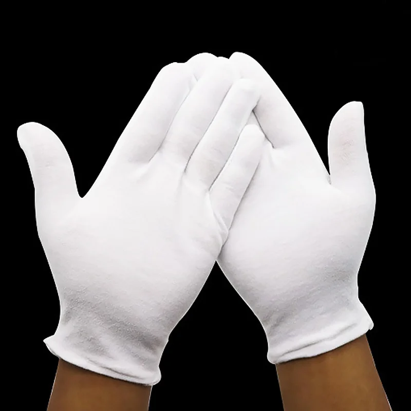 HOT Selling 1Pair White Gloves High Quality Cotton Work Gloves Absorption Gloves Hands Sun Protector Five Fingers Gloves
HOT Selling 1Pair White Gloves High Quality Cotton Work Gloves Absorption Gloves Hands Sun Protector Five Fingers Gloves