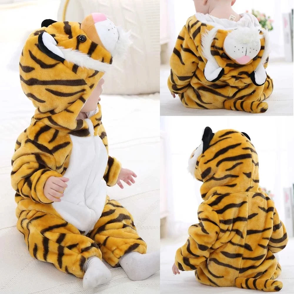 Baby Girls Clothes Winter Warm Flannel Newborn Jumpsuit Hooded Tiger Cartoon Halloween Party Costume Kids Overalls Baby Rompers
Baby Girls Clothes Winter Warm Flannel Newborn Jumpsuit Hooded Tiger Cartoon Halloween Party Costume Kids Overalls Baby Rompers
