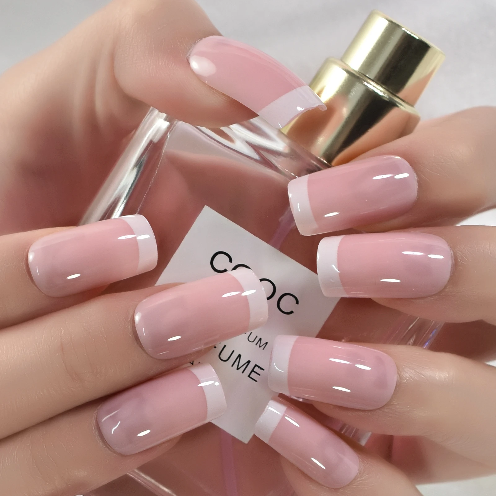 Medium Long Franch Nails Pink Color Design Fake Nails Art Fingernails Full Cover White Top Uv Gel Nails Press Ons With Tabs
Medium Long Franch Nails Pink Color Design Fake Nails Art Fingernails Full Cover White Top Uv Gel Nails Press Ons With Tabs