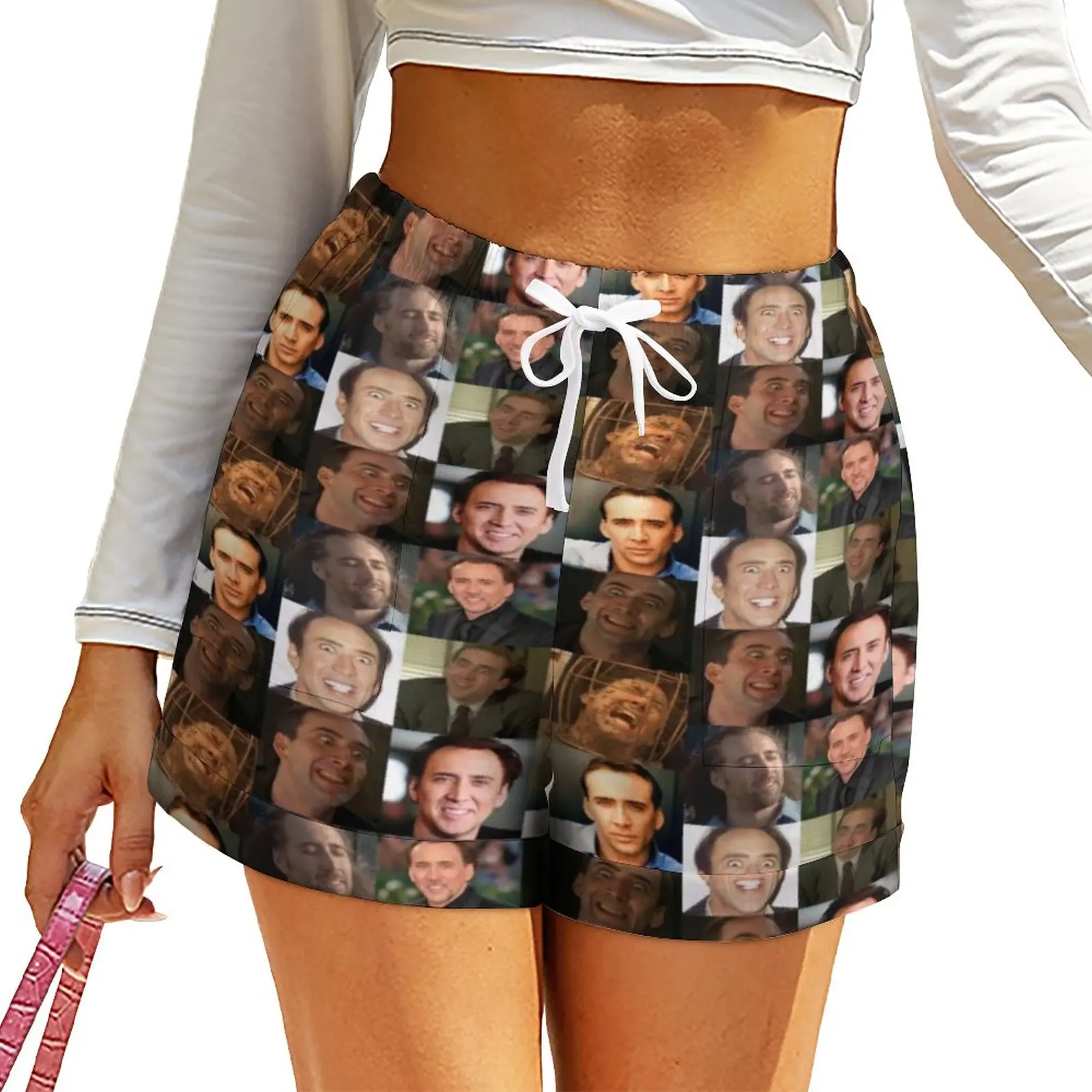 Meme Collage Shorts Nicolas Cage Oversized Casual Shorts High Waisted Kawaii Short Pants Female Pattern Pockets Bottoms
Meme Collage Shorts Nicolas Cage Oversized Casual Shorts High Waisted Kawaii Short Pants Female Pattern Pockets Bottoms