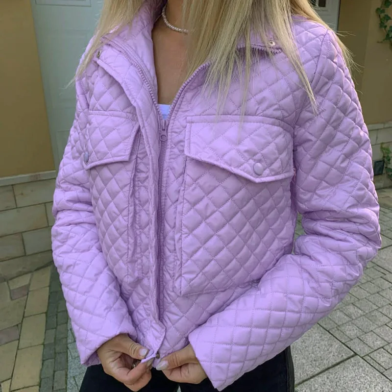 2021 Autumn and Winter New Fashion Temperament Slim-fit Padded Jacket Women's Zipper Pocket Long-sleeved Lapel Padded Jacket
2021 Autumn and Winter New Fashion Temperament Slim-fit Padded Jacket Women's Zipper Pocket Long-sleeved Lapel Padded Jacket