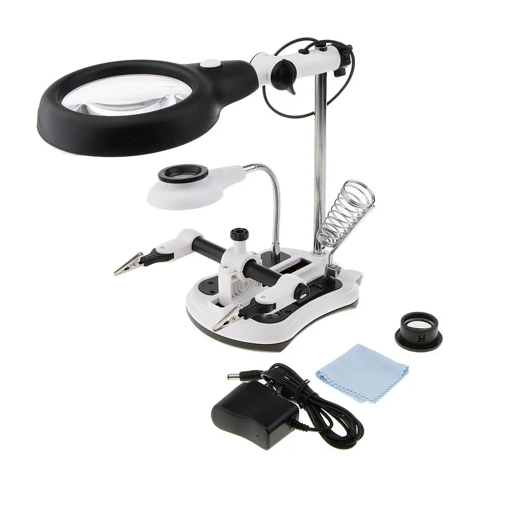 Desktop Lamp Soldering Jewelry Design Reading 18 LED Bright 2.5X 6X 5 Magnification
Desktop Lamp Soldering Jewelry Design Reading 18 LED Bright 2.5X 6X 5 Magnification