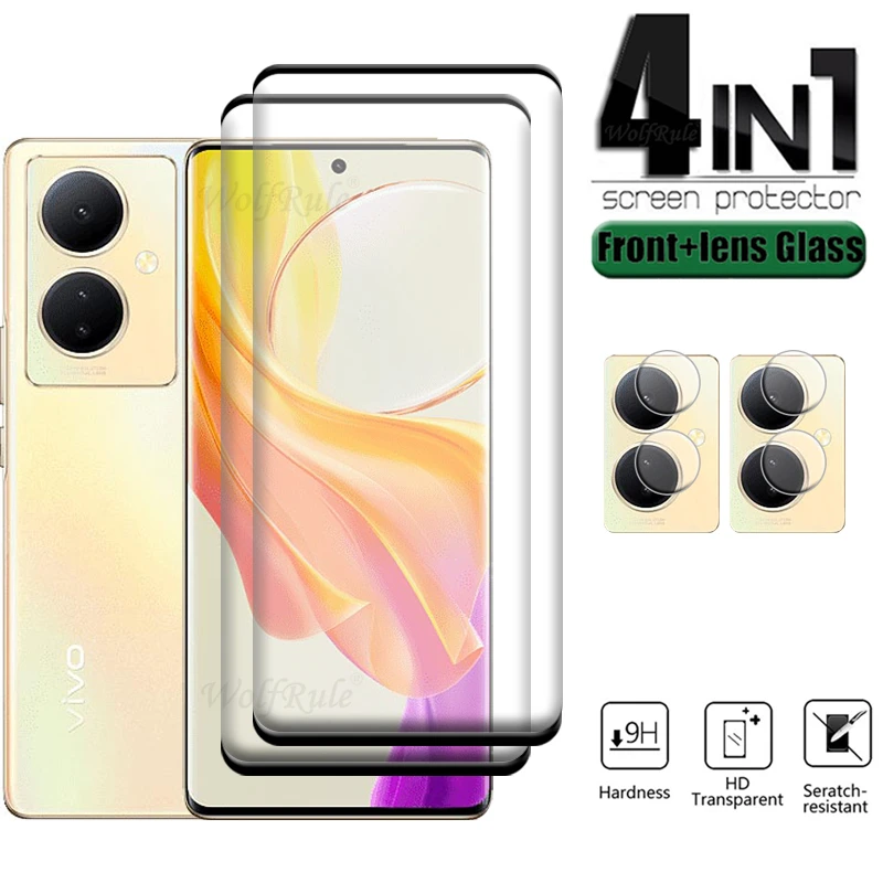 4-in-1 For Vivo Y78 5G Glass For Vivo Y78 5G Tempered Glass 9H Full Cover Curved Film Screen Protector Vivo Y78 Y 78 Lens Glass
4-in-1 For Vivo Y78 5G Glass For Vivo Y78 5G Tempered Glass 9H Full Cover Curved Film Screen Protector Vivo Y78 Y 78 Lens Glass