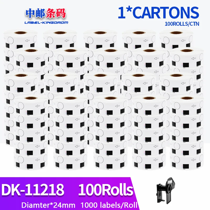 100 Refill Rolls Brother Compatible DK-11218 Round Label Diameter 24mm 1000Pcs Work for Brother Printer QL-700/710/720 DK-1218
100 Refill Rolls Brother Compatible DK-11218 Round Label Diameter 24mm 1000Pcs Work for Brother Printer QL-700/710/720 DK-1218