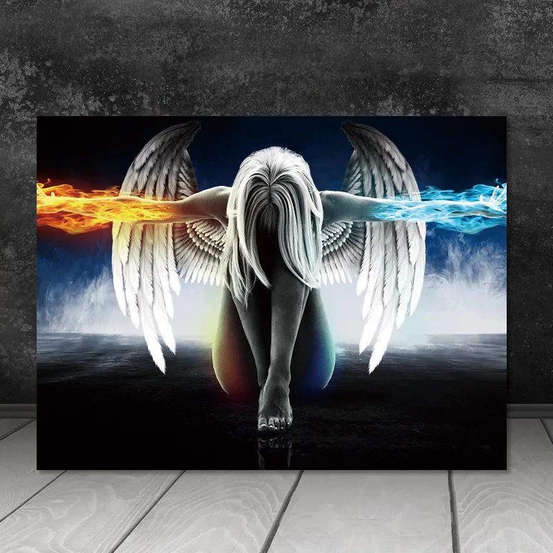 Angel and Demon Nordic Style Canvas Painting Art Mural Creative Home Decoration Living Room Room Entrance Decoration Art Poster
Angel and Demon Nordic Style Canvas Painting Art Mural Creative Home Decoration Living Room Room Entrance Decoration Art Poster