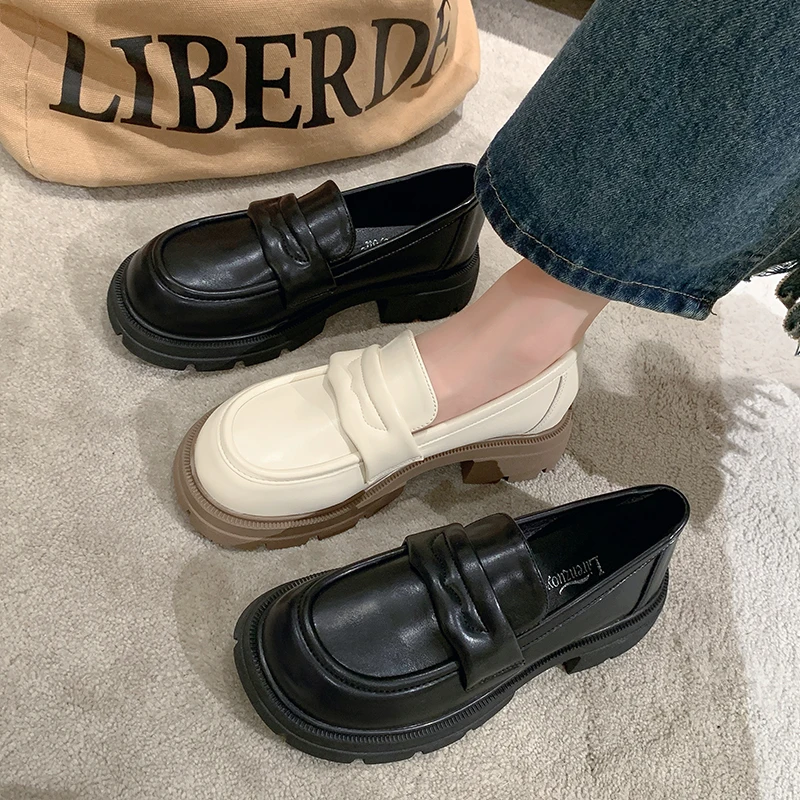 Shoes On Heels Soft Round Toe Female Footwear British Style Slip-on Shallow Mouth Casual Sneaker Clogs Platform Loafers With Fur
Shoes On Heels Soft Round Toe Female Footwear British Style Slip-on Shallow Mouth Casual Sneaker Clogs Platform Loafers With Fur