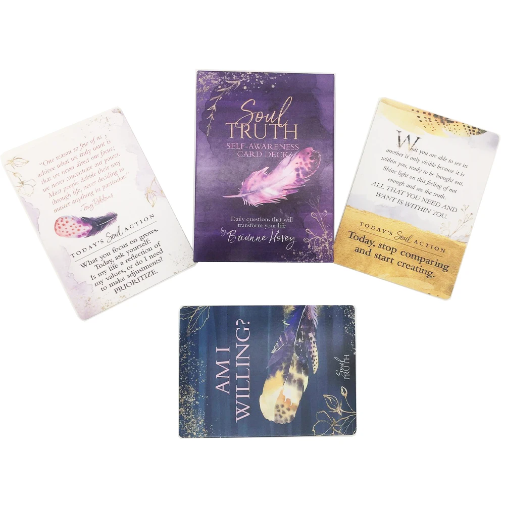 Soul Truth Self-Awareness Deck Oracle Cards Games English version Fate Divination Entertainment Party Board Game Cards
Soul Truth Self-Awareness Deck Oracle Cards Games English version Fate Divination Entertainment Party Board Game Cards