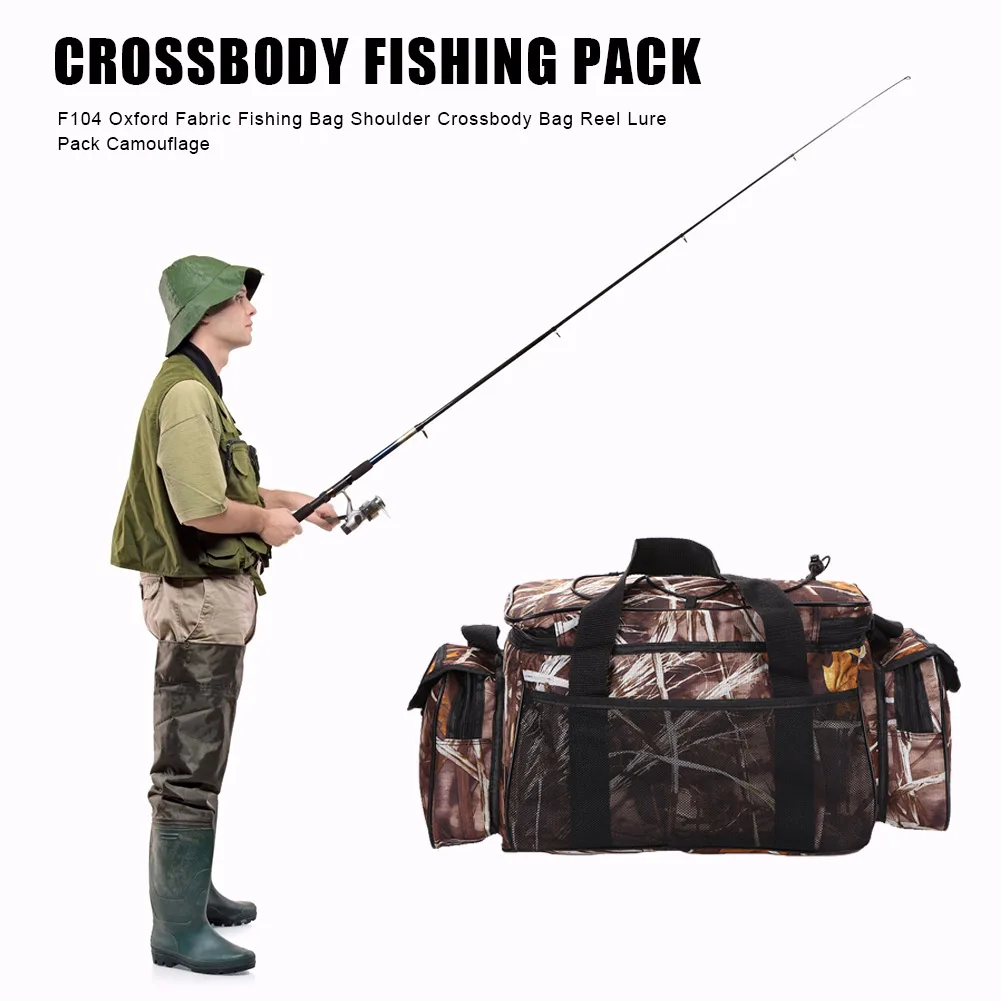 Outdoor Pole Package Fishing Tackle Bag Oxford Fabric Fishing Bag Shoulder Crossbody Bag Reel Lure Pack Camouflage
Outdoor Pole Package Fishing Tackle Bag Oxford Fabric Fishing Bag Shoulder Crossbody Bag Reel Lure Pack Camouflage