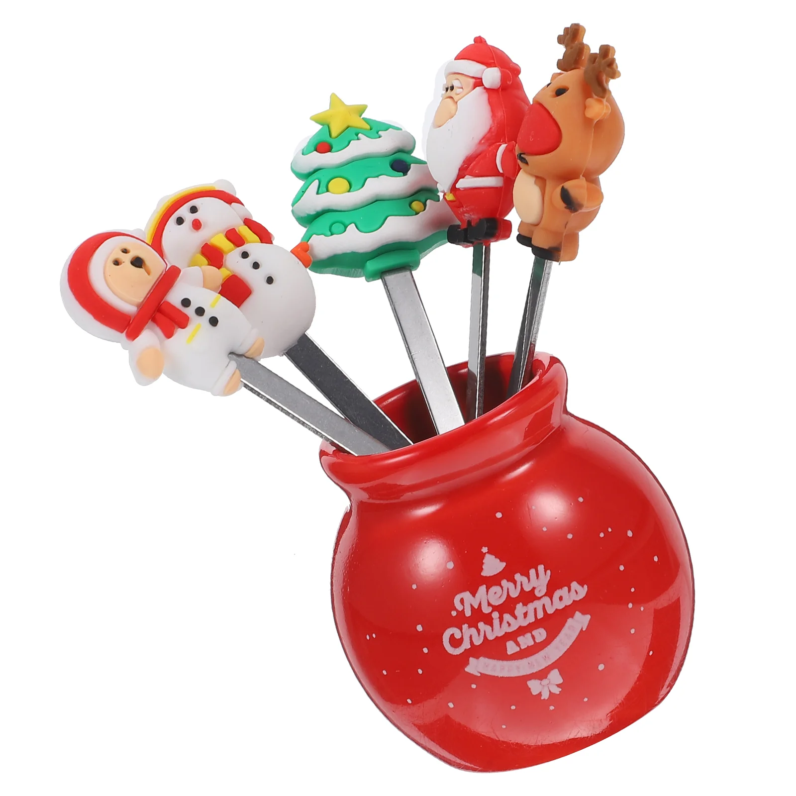 Christmas Decorations Fruit Fork Set Xmas Forks Dessert Eating Appetizer Stainless Steel
Christmas Decorations Fruit Fork Set Xmas Forks Dessert Eating Appetizer Stainless Steel