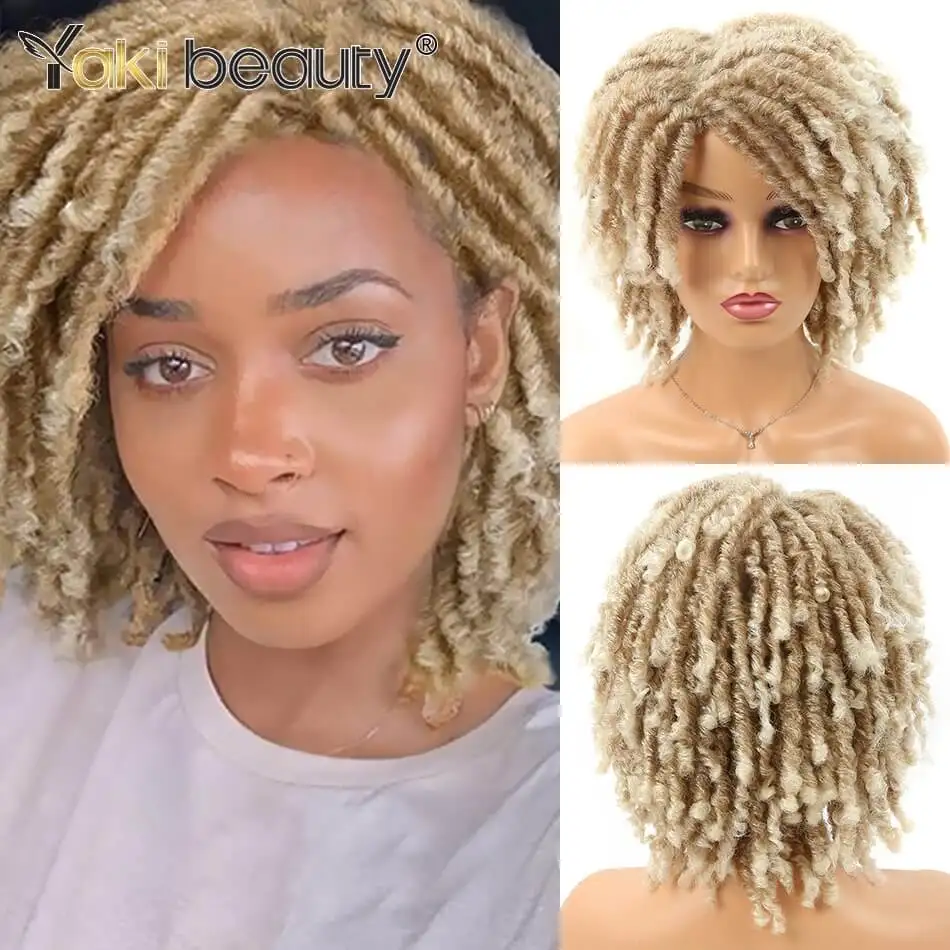 Synthetic Dreadlock Wigs for Women Ombre Synthetic Braided Wigs African Faux Locs Twist Crochet Hair Black Brown Red Short Wig
Synthetic Dreadlock Wigs for Women Ombre Synthetic Braided Wigs African Faux Locs Twist Crochet Hair Black Brown Red Short Wig