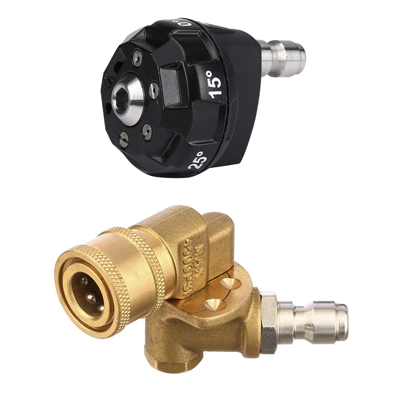 Pressure Washer 6-In-1 Spray Nozzle Tip, Quick Change Over And Easy Adjustable Patterns, With Quick Connecting Pivoting Coupler
Pressure Washer 6-In-1 Spray Nozzle Tip, Quick Change Over And Easy Adjustable Patterns, With Quick Connecting Pivoting Coupler