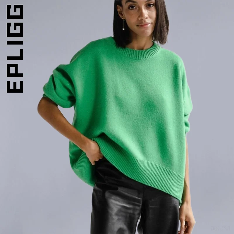 Epligg Knitted Thick Warm Ladies Pullovers Jumpers Irregular Women O-neck Pullovers Loose Winter Soft Long Sleeve Sweater
Epligg Knitted Thick Warm Ladies Pullovers Jumpers Irregular Women O-neck Pullovers Loose Winter Soft Long Sleeve Sweater