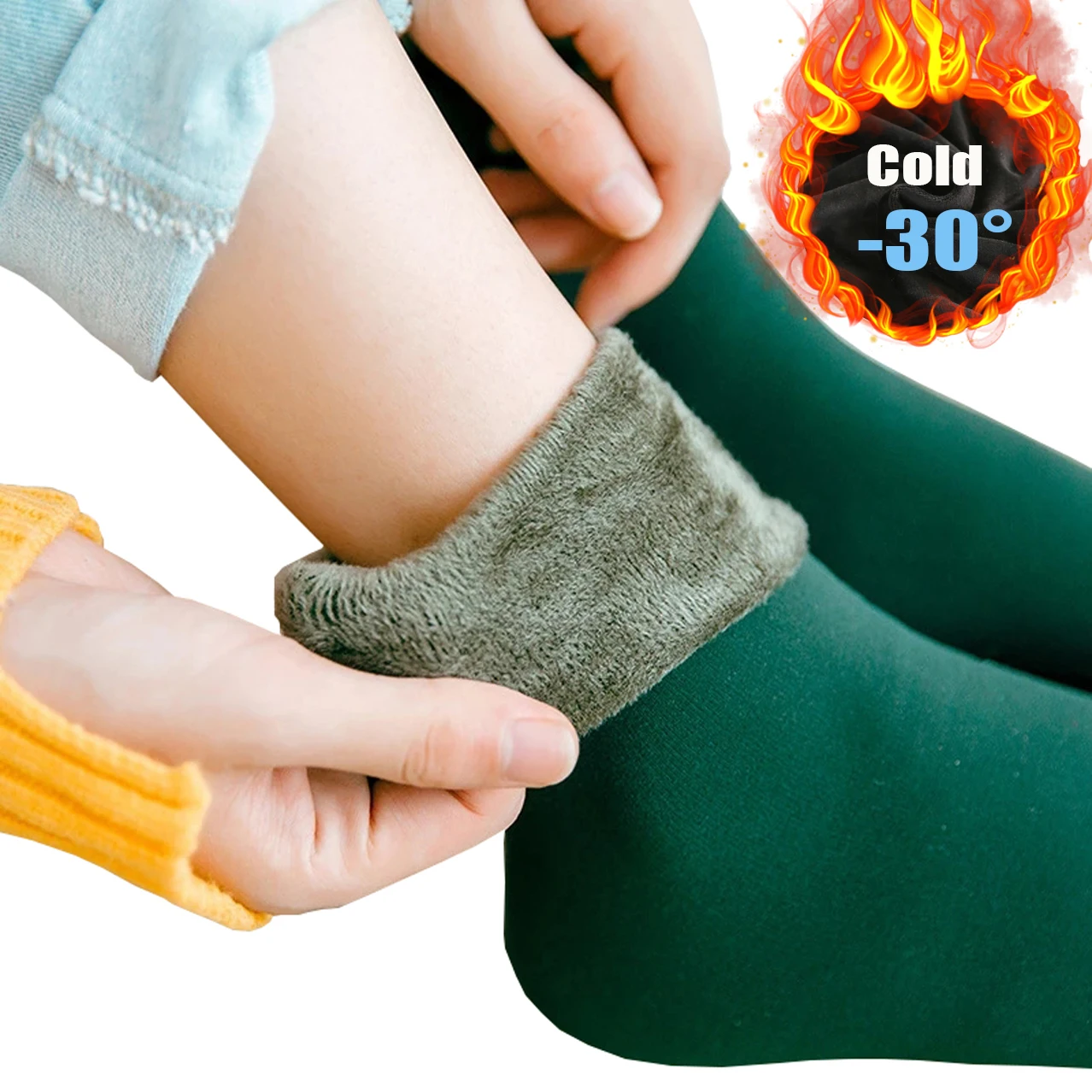 3 Pairs Thicken Winter Warm Women Socks Solid Color Thermal Socks Soft Plus Velvet Socks Casual Snow Socks Home Floor Black Sock
3 Pairs Thicken Winter Warm Women Socks Solid Color Thermal Socks Soft Plus Velvet Socks Casual Snow Socks Home Floor Black Sock
