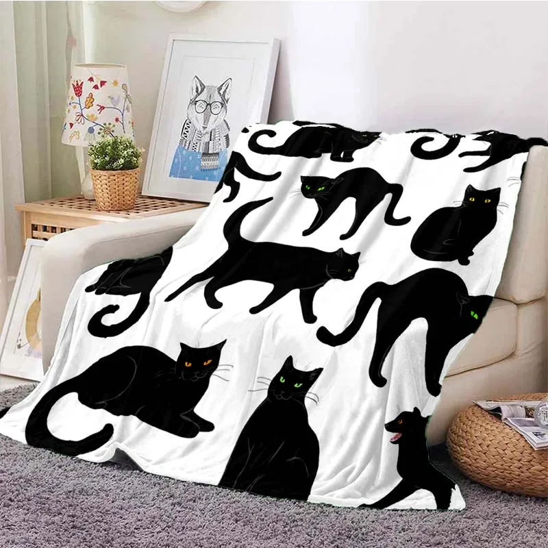 Cartoon black cat print blanket Flannel Blanket For Couch Sofa Super Soft Blanket throw blanket thin blanket cooling blanket
Cartoon black cat print blanket Flannel Blanket For Couch Sofa Super Soft Blanket throw blanket thin blanket cooling blanket