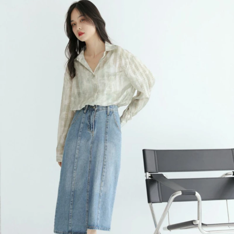 New Summer Fashion Women's Shirt 2023 Sun Protection Thin V-neck Ink Print Long Sleeve Casual Women's Shirt Blouse Femmes
New Summer Fashion Women's Shirt 2023 Sun Protection Thin V-neck Ink Print Long Sleeve Casual Women's Shirt Blouse Femmes