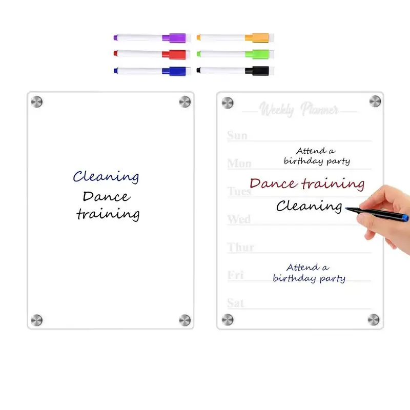 Acrylic Dry Erase Board For Refrigerator Clear Acrylic Magnetic Marker Board 29.7x21cm/11.69x8.27 Inches Reusable Weekly Dry
Acrylic Dry Erase Board For Refrigerator Clear Acrylic Magnetic Marker Board 29.7x21cm/11.69x8.27 Inches Reusable Weekly Dry