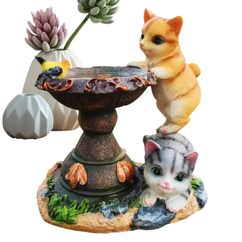 Resin Garden Solar Cat Statue Garden Cat Statue With LED Lights Decorative Sturdy Outdoor Ornament With Two Cats For Patio Yard
Resin Garden Solar Cat Statue Garden Cat Statue With LED Lights Decorative Sturdy Outdoor Ornament With Two Cats For Patio Yard