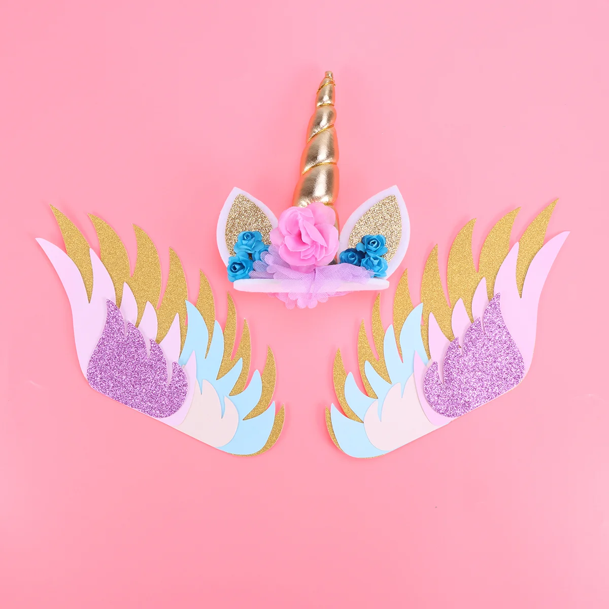 3 Pcs Glitter Paper Cake Insertion Unicorn Wings Cake Cupcake Toppers Decoration (Unicorn Topper + 1 Pair of Wings)
3 Pcs Glitter Paper Cake Insertion Unicorn Wings Cake Cupcake Toppers Decoration (Unicorn Topper + 1 Pair of Wings)