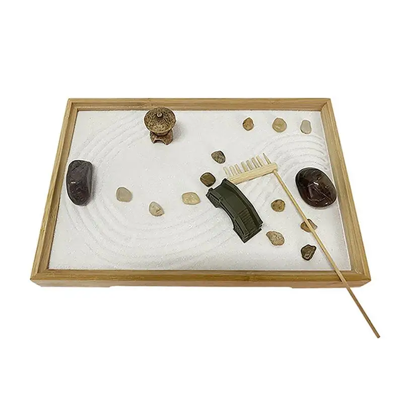 Mini Zen Garden Japanese Zen Garden Kit Garden Meditation Decor Strong Decorative Effect Gather Concentrating Promote Relaxation
Mini Zen Garden Japanese Zen Garden Kit Garden Meditation Decor Strong Decorative Effect Gather Concentrating Promote Relaxation