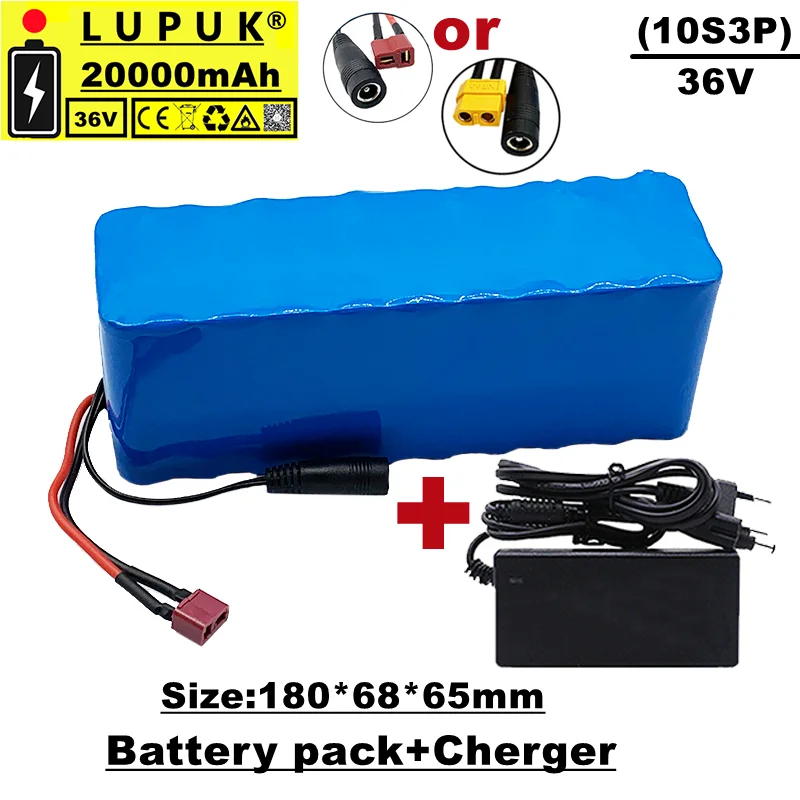 36V lithium ion battery pack, 10s3p, 20Ah,dc+t connector,suitable for electric bicycles and scooters,equipped with BMS + charger
36V lithium ion battery pack, 10s3p, 20Ah,dc+t connector,suitable for electric bicycles and scooters,equipped with BMS + charger