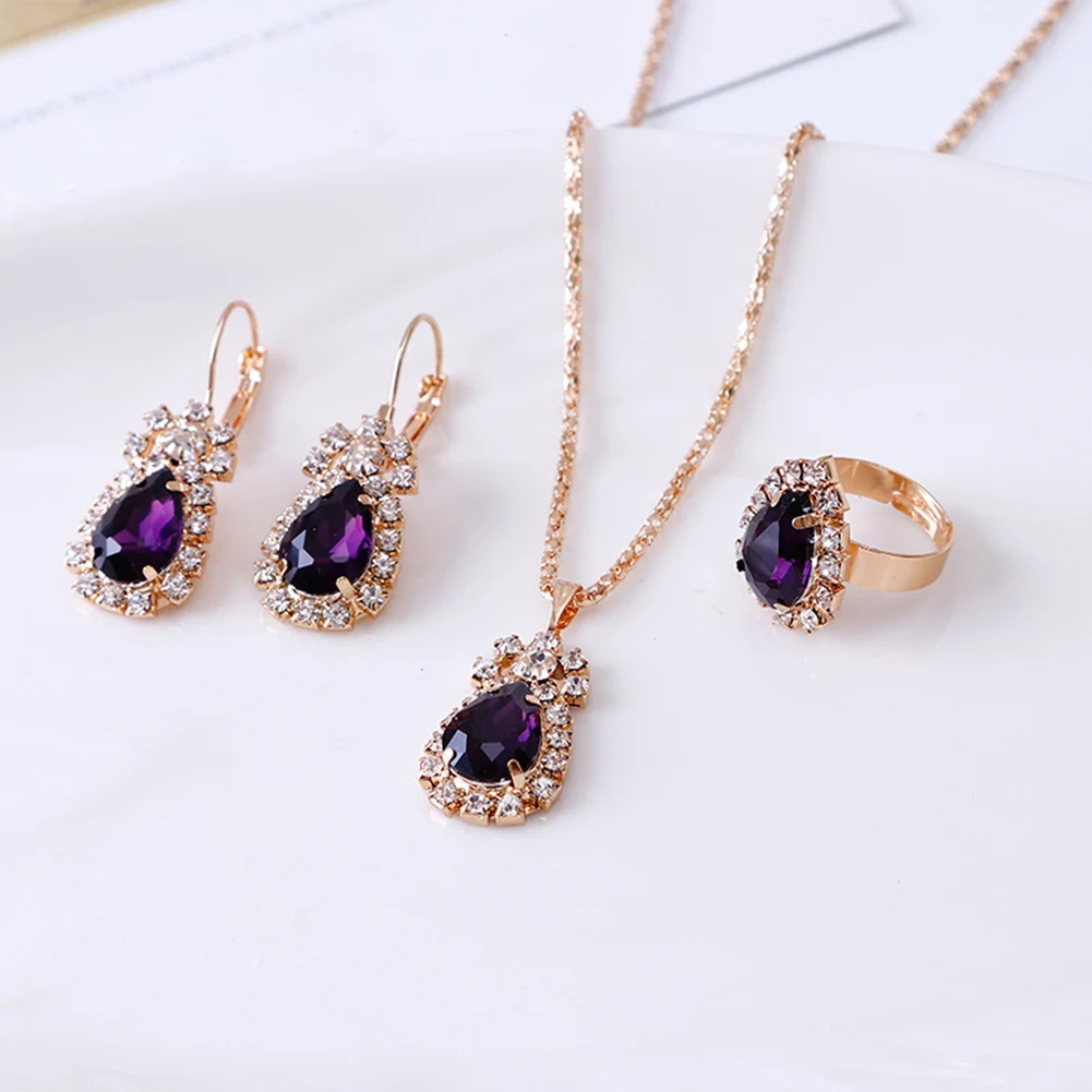 Fashion Rhinestone Gold Silver Color Jewelry Set For Women Accessories Wedding Bridal Pendant Crystal Necklace Earrings Ring Set
Fashion Rhinestone Gold Silver Color Jewelry Set For Women Accessories Wedding Bridal Pendant Crystal Necklace Earrings Ring Set
