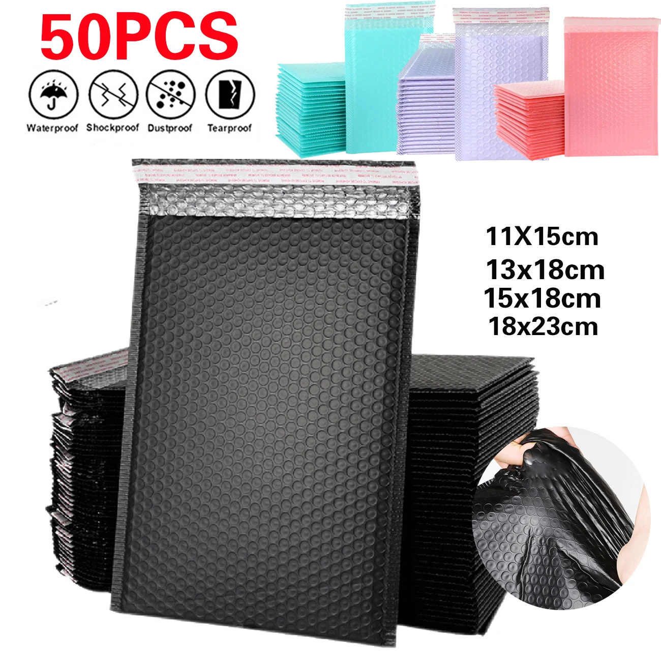 50PCS Envelope Bags Self Seal Mailers Padded Shipping Envelopes with Bubble Mailing Bag Shipping Packages Bag Pink/Black/Blue
50PCS Envelope Bags Self Seal Mailers Padded Shipping Envelopes with Bubble Mailing Bag Shipping Packages Bag Pink/Black/Blue