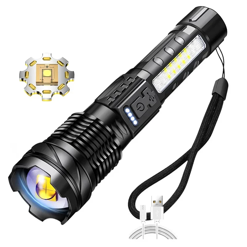 500000LM High Strong Power Flashlights Emergency Spotlights Telescopic Jetbeam 1km 18650 Built-in Battery USB Rechargeable
500000LM High Strong Power Flashlights Emergency Spotlights Telescopic Jetbeam 1km 18650 Built-in Battery USB Rechargeable