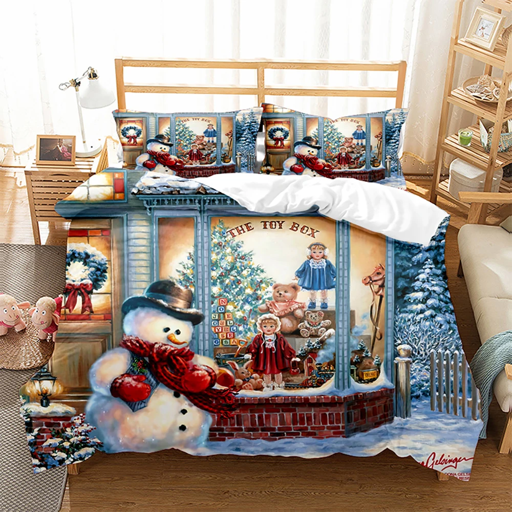 Luxury Christmas Snowman Duvet Cover Set Twin Size Santa Claus Bedding Sets with Pillowcase Comforter New Year Gift Bed Sets
Luxury Christmas Snowman Duvet Cover Set Twin Size Santa Claus Bedding Sets with Pillowcase Comforter New Year Gift Bed Sets