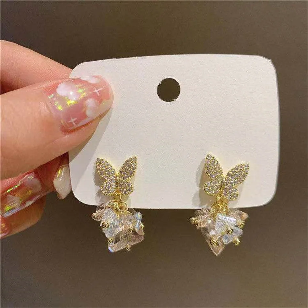 New Fashion Cute Butterfly Drop Earrings For Women Girls Korean Exquisite Crystal Pearl Earrings Wedding Party Elegant Jewelry
New Fashion Cute Butterfly Drop Earrings For Women Girls Korean Exquisite Crystal Pearl Earrings Wedding Party Elegant Jewelry