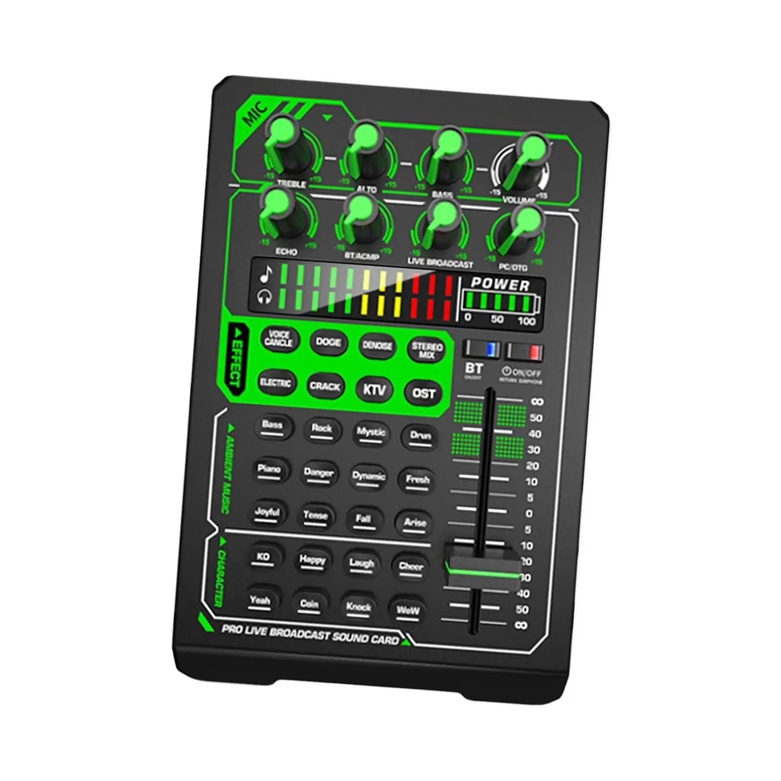 Live Broadcast Sound Card Universal 11.7cmx18.2cmx3.7cm for Streaming Podcasts Studio Noise Reduction Portable Sound Mixer Board
Live Broadcast Sound Card Universal 11.7cmx18.2cmx3.7cm for Streaming Podcasts Studio Noise Reduction Portable Sound Mixer Board